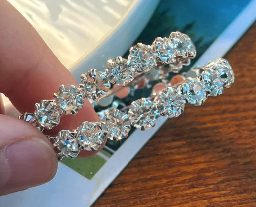 Shimmering Gem Hoop Earrings