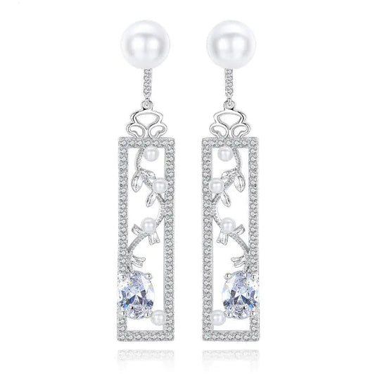 Elegant Opal Pearl Earrings