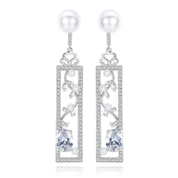 Elegant Opal Pearl Earrings