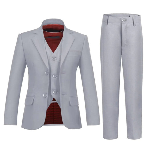 Stylish Grey Boys' Tuxedo Set