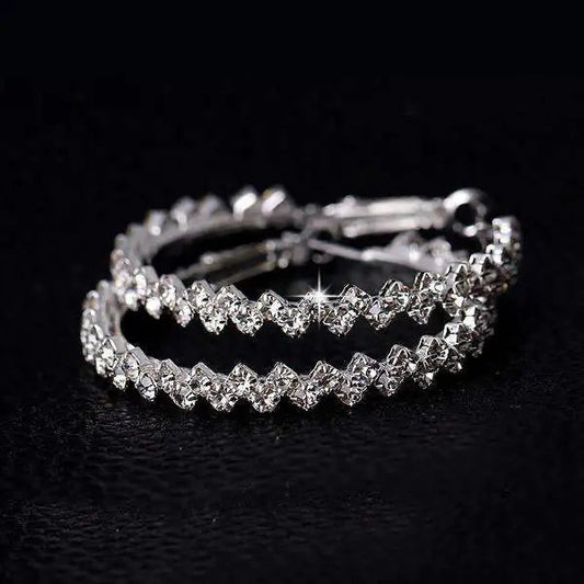 Shimmering Gem Hoop Earrings