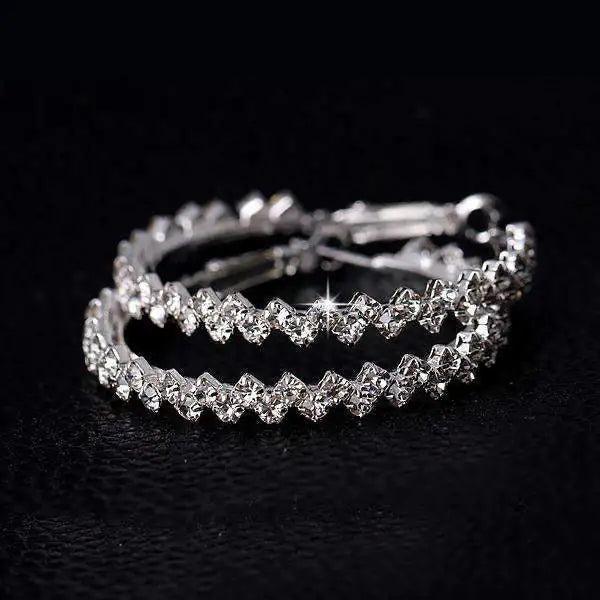 Shimmering Gem Hoop Earrings