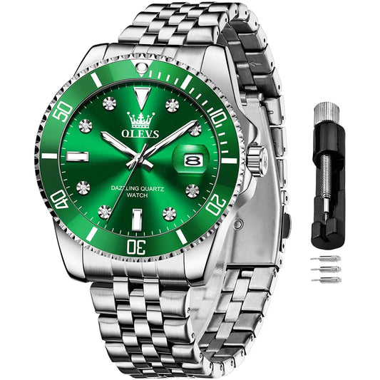 Elegant Green Timepiece for Her