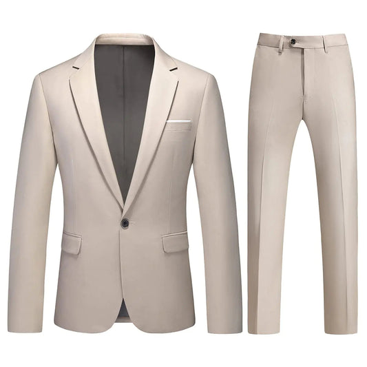 Champagne Slim Fit Suit Set